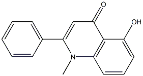 5-hydroxy-1-methyl-2-phenylquinolin-4(1H)-one Struktur