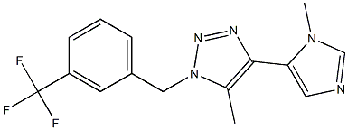 5-methyl-4-(1-methyl-1H-imidazol-5-yl)-1-(3-(trifluoromethyl)benzyl)-1H-1,2,3-triazole Struktur