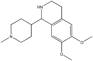 6,7-dimethoxy-1-(1-methylpiperidin-4-yl)-1,2,3,4-tetrahydroisoquinoline Struktur