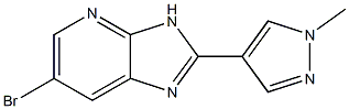 6-bromo-2-(1-methyl-1H-pyrazol-4-yl)-3H-imidazo[4,5-b]pyridine Struktur