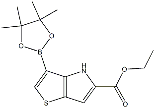 ethyl 3-(4,4,5,5-tetramethyl-1,3,2-dioxaborolan-2-yl)-4H-thieno[3,2-b]pyrrole-5-carboxylate Struktur