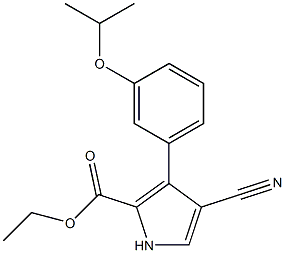 ethyl 4-cyano-3-(3-isopropoxyphenyl)-1H-pyrrole-2-carboxylate Struktur