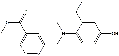 methyl 3-(((4-hydroxy-2-isopropylphenyl)(methyl)amino)methyl)benzoate Struktur