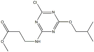 methyl 3-(4-chloro-6-isobutoxy-1,3,5-triazin-2-ylamino)propanoate Struktur