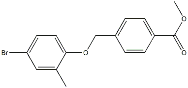 methyl 4-((4-bromo-2-methylphenoxy)methyl)benzoate Struktur