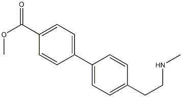 methyl 4'-(2-(methylamino)ethyl)biphenyl-4-carboxylate Struktur