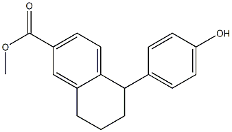 methyl 5-(4-hydroxyphenyl)-5,6,7,8-tetrahydronaphthalene-2-carboxylate Struktur