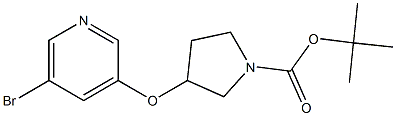 tert-butyl 3-(5-bromopyridin-3-yloxy)pyrrolidine-1-carboxylate Struktur