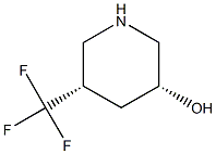 (3R,5S)-5-(trifluoromethyl)piperidin-3-ol Struktur