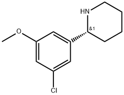 (R)-2-(3-chloro-5-methoxyphenyl)piperidine Struktur