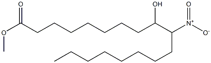 methyl 9-hydroxy-10-nitrooctadecanoate Struktur