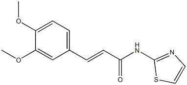 3-(3,4-dimethoxyphenyl)-N-1,3-thiazol-2-ylacrylamide Struktur