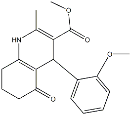 methyl 4-(2-methoxyphenyl)-2-methyl-5-oxo-1,4,5,6,7,8-hexahydroquinoline-3-carboxylate Struktur