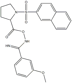 3-methoxy-N-((1-(naphthalen-2-ylsulfonyl)pyrrolidine-2-carbonyl)oxy)benzimidamide Struktur