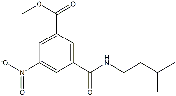 methyl 3-(isopentylcarbamoyl)-5-nitrobenzoate Struktur