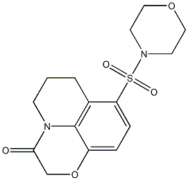 8-(morpholinosulfonyl)-6,7-dihydro-2H-[1,4]oxazino[2,3,4-ij]quinolin-3(5H)-one Struktur