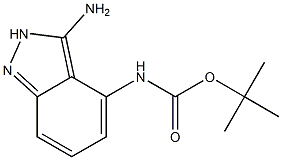 (3-Amino-2H-indazol-4-yl)-carbamic acid tert-butyl ester Struktur