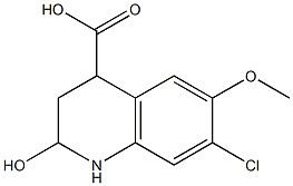 7-chloro-2-hydroxy-6-methoxy-1,2,3,4-tetrahydroquinoline-4-carboxylic acid Struktur