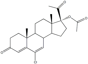 6-CHLORO-3,20-DIOXOPREGNA-4,6-DIEN-17-ALPHA-YL ACETATE Struktur