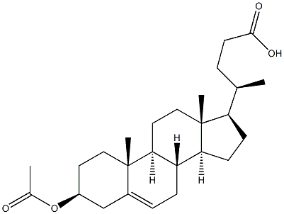 3-BETA-ACETOXYCHOL-5-EN-24-OIC ACID Struktur