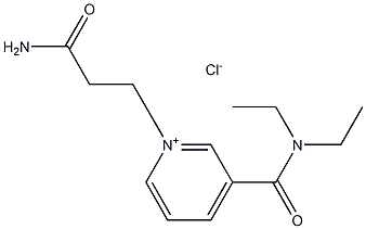 1-(2-CARBAMOYLETHYL)-3-(DIETHYLCARBAMOYL)PYRIDINIUM CHLORIDE Struktur