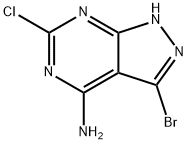 3-Bromo-6-chloro-1H-pyrazolo[3,4-d]pyrimidin-4-amine Struktur