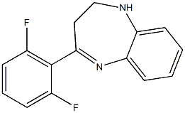 (E)-4-(2,6-difluorophenyl)-2,3-dihydro-1H-benzo[b][1,4]diazepine Struktur