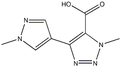 1-methyl-4-(1-methyl-1H-pyrazol-4-yl)-1H-1,2,3-triazole-5-carboxylic acid Struktur