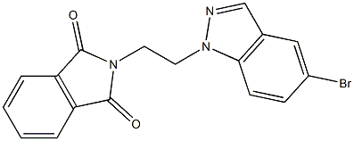 2-(2-(5-bromo-1H-indazol-1-yl)ethyl)isoindoline-1,3-dione Struktur