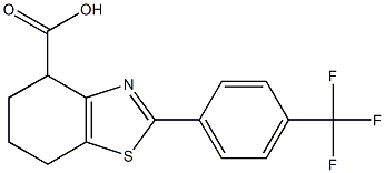 2-(4-(trifluoromethyl)phenyl)-4,5,6,7-tetrahydrobenzo[d]thiazole-4-carboxylic acid Struktur