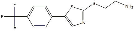 2-(5-(4-(trifluoromethyl)phenyl)thiazol-2-ylthio)ethanamine Struktur