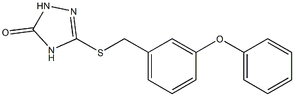 3-(3-phenoxybenzylthio)-1H-1,2,4-triazol-5(4H)-one Struktur