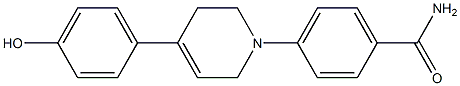 4-(4-(4-hydroxyphenyl)-5,6-dihydropyridin-1(2H)-yl)benzamide Struktur