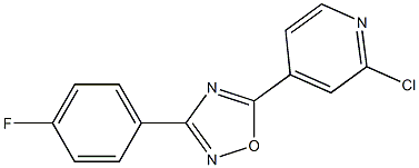 5-(2-chloropyridin-4-yl)-3-(4-fluorophenyl)-1,2,4-oxadiazole Struktur