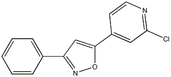 5-(2-chloropyridin-4-yl)-3-phenylisoxazole Struktur