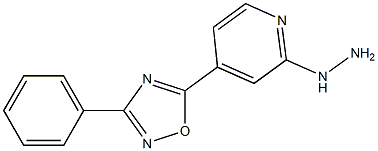 5-(2-hydrazinylpyridin-4-yl)-3-phenyl-1,2,4-oxadiazole Struktur