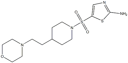 5-(4-(2-morpholinoethyl)piperidin-1-ylsulfonyl)thiazol-2-amine Struktur