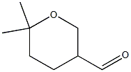 6,6-dimethyltetrahydro-2H-pyran-3-carbaldehyde Struktur