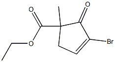 ethyl 3-bromo-1-methyl-2-oxocyclopent-3-enecarboxylate Struktur