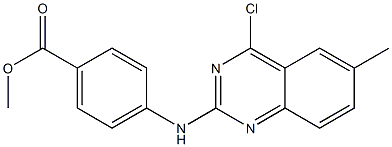 methyl 4-(4-chloro-6-methylquinazolin-2-ylamino)benzoate Struktur