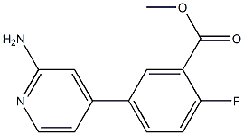 methyl 5-(2-aminopyridin-4-yl)-2-fluorobenzoate Struktur