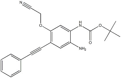 tert-butyl 2-amino-5-(cyanomethoxy)-4-(phenylethynyl)phenylcarbamate