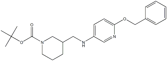 tert-butyl 3-((6-(benzyloxy)pyridin-3-ylamino)methyl)piperidine-1-carboxylate Struktur