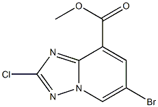 6-Bromo-2-chloro-[1,2,4]triazolo[1,5-a]pyridine-8-carboxylic acid methyl ester Struktur
