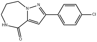 2-(4-chlorophenyl)-5,6,7,8-tetrahydro-4H-pyrazolo[1,5-a][1,4]diazepin-4-one Struktur