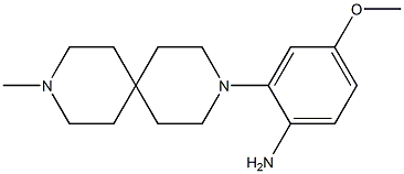 4-methoxy-2-{9-methyl-3,9-diazaspiro[5.5]undecan-3-yl}aniline Struktur