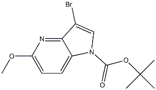 3-Bromo-5-methoxy-pyrrolo[3,2-b]pyridine-1-carboxylic acid tert-butyl ester Struktur