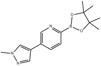 5-(1-methyl-1H-pyrazol-4-yl)-2-(4,4,5,5-tetramethyl-1,3,2-dioxaborolan-2-yl)pyridine Struktur