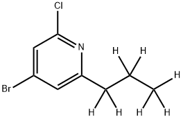 4-Bromo-2-chloro-6-(n-propyl-d7)-pyridine Struktur