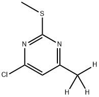 4-Chloro-2-methylthio-6-(methyl-d3)-pyrimidine Struktur